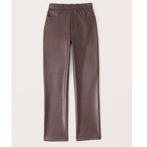 Abercrombie Vegan Leather 90s Straight Pants